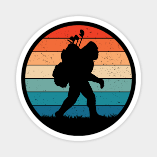 Retro Bigfoot Golf Magnet